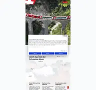Kleine Seitenvorschau von glacierexpress.ch