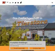 Kleine Seitenvorschau von tierstore.de