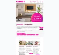 Kleine Seitenvorschau von gunst.de