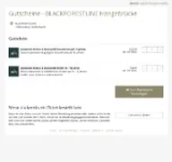 Kleine Seitenvorschau von gutscheine.blackforestline.de