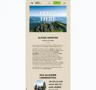 Kleine Seitenvorschau von alpsee-gruenten.de