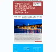 Kleine Seitenvorschau von gutscheine-pro-badsaeckingen.de