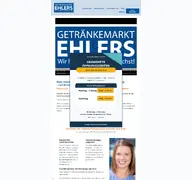 Kleine Seitenvorschau von xn--getrnkemarkt-ehlers-jwb.de