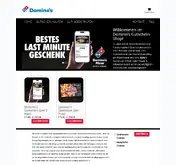 Kleine Seitenvorschau von gutschein.dominos.de