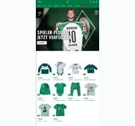 Kleine Seitenvorschau von shop.werder.de