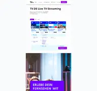 Kleine Seitenvorschau von tv.de
