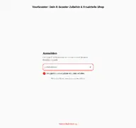 Kleine Seitenvorschau von account.yourscooter.de