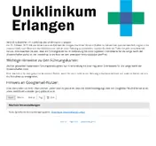 Kleine Seitenvorschau von tickets.uk-erlangen.de