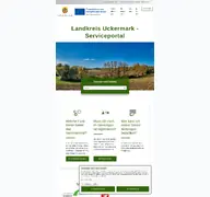 Kleine Seitenvorschau von portal.uckermark.de
