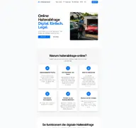 Kleine Seitenvorschau von halterabfrage-online.de