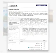 Kleine Seitenvorschau von merkurist.de