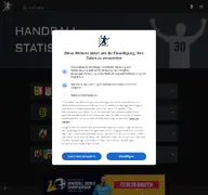 Kleine Seitenvorschau von handballstatistiken.de