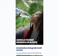 Kleine Seitenvorschau von gerolsteiner.de
