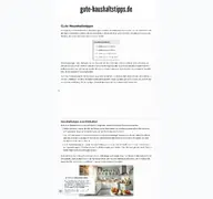 Kleine Seitenvorschau von gute-haushaltstipps.de