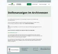 Kleine Seitenvorschau von stellenmarkt.archivschule.de