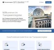Kleine Seitenvorschau von transparenzregister.de