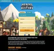 Kleine Seitenvorschau von heroesgame.com