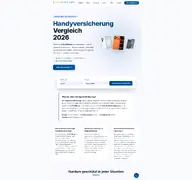 Kleine Seitenvorschau von handyversicherung123.de
