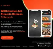 Kleine Seitenvorschau von romeos-guetersloh.de