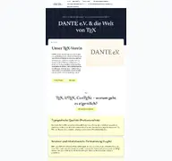 Kleine Seitenvorschau von dante.de