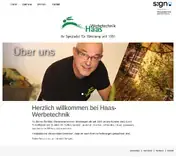 Kleine Seitenvorschau von haas-werbetechnik.de