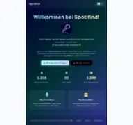 Kleine Seitenvorschau von spotifind.de