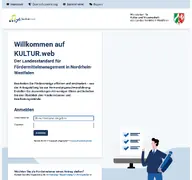 Kleine Seitenvorschau von kultur.web.nrw.de