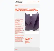 Kleine Seitenvorschau von kunsthandwerkunddesign-hannover.de