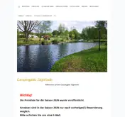 Kleine Seitenvorschau von spreecamping.de