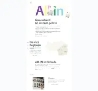 Kleine Seitenvorschau von genusscard.at