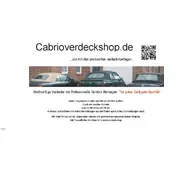 Kleine Seitenvorschau von cabrioverdeckshop.de