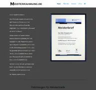 Kleine Seitenvorschau von meisterrahmung.de