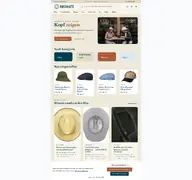 Kleine Seitenvorschau von rockhats.de