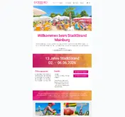 Kleine Seitenvorschau von stadtstrand-mainburg.de