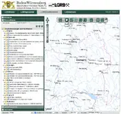 Kleine Seitenvorschau von maps.lgrb-bw.de
