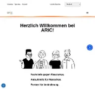 Kleine Seitenvorschau von aric-nrw.de