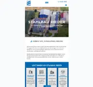 Kleine Seitenvorschau von stahlbau-rieder.de