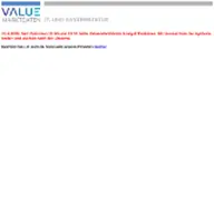 Kleine Seitenvorschau von status.value-marktdaten.de