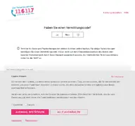 Kleine Seitenvorschau von eterminservice.de