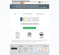 Kleine Seitenvorschau von wunschkennzeichenonline.de