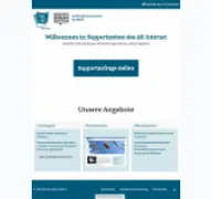 Kleine Seitenvorschau von support.ak-internet.de