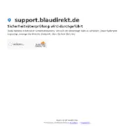 Kleine Seitenvorschau von support.blaudirekt.de