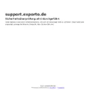 Kleine Seitenvorschau von support.exporto.de