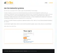 Kleine Seitenvorschau von support.fintec.de