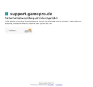 Kleine Seitenvorschau von support.gamepro.de