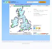 Kleine Seitenvorschau von xcweather.co.uk