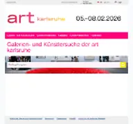 Kleine Seitenvorschau von ausstellerverzeichnis.art-karlsruhe.de