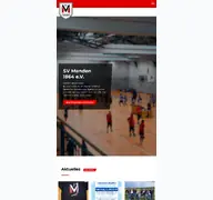 Kleine Seitenvorschau von sv-menden.de