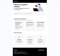 Kleine Seitenvorschau von support.shopback.de