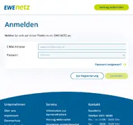 Kleine Seitenvorschau von id.ewe-netz.de